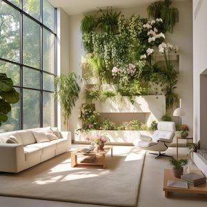 Creating Green And Floral Walls For Lively Indoor Decor